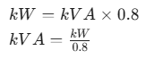 Generator Size Generator Size